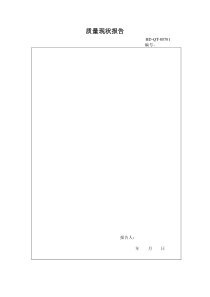 质量现状报告(1)