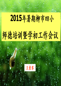 2015年师德学习牵一只蜗牛去散步(精彩).ppt