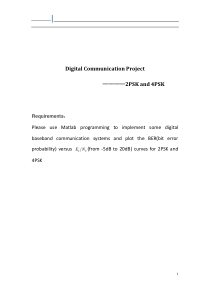 数字通信作业(4psk-2PSK分析)有完整程序