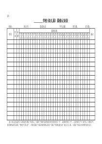 学校幼儿园晨检记录表