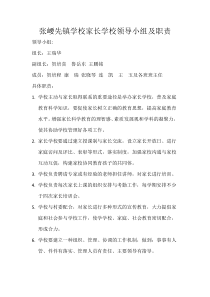 家长学校领导小组及职责