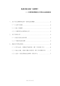 律师职业生涯五年规划