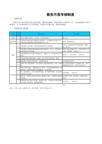 最新培训学校精品教学表格-教务考核制度