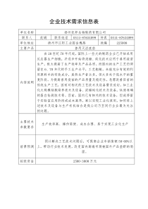 企业技术需求信息表-欢迎访问南京师范大学