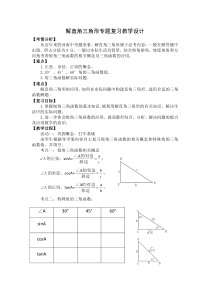 解直角三角形专题复习