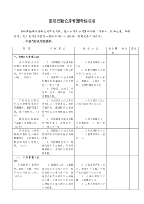 医院后勤仓库管理考核标准