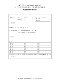 质量管理圈活动计划书