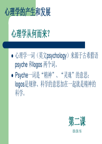 心理学的产生和发展ppt课件