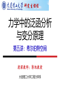 力学中的泛函分析和变分原理第五讲