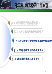 c2.3均匀增宽介质的增益系数和增益饱和