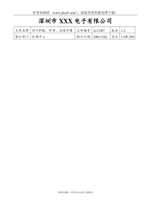 99XX公司部门职能职责流程手册