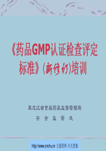 药品GMP认证检查评定标准(新修订)培训 --倾城若若(1)