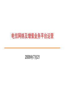 电信网络及增值业务平台运营(二)