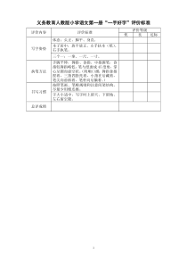 人教版 1-2年级“一手好字”、“一副好口才”、“一篇好文章”评价标准