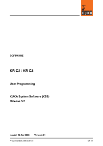 KUKA 机器人手册 User Programming