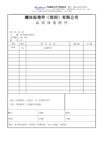 螺丝有限公司ISO90001范本--供应商评审程序（doc）