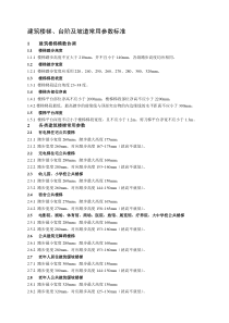 楼梯台阶坡道常用参数标准