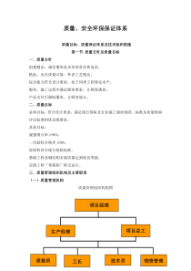 质量、安全环保保证体系