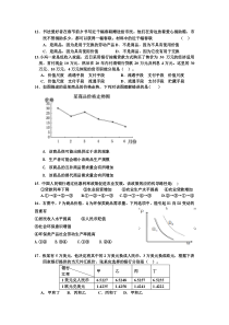 高三经济生活第一二单元月考试题(参考全国卷2016)