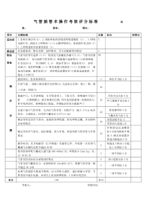 气管插管操作评分标准