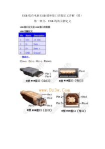 USB线有电脑USB插座接口引脚定义详解(图)