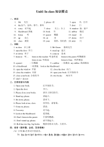 90苏教版三年级下册英语知识点归类