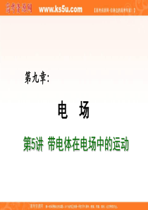 2012届高考物理总复习重难点诠释、典例剖析课件：第九章 电场 第5讲 带电粒子在电场中的运动