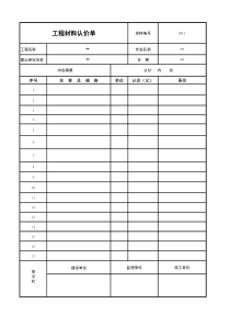 建筑工程材料认价单