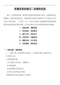 质量体系的建立、实施和改进(1)