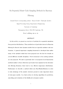 On Sequential Monte Carlo Sampling Methods for Bay