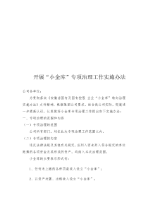 小金库治理实施方案