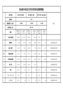 房地产项目投资收益测算模板