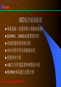 质量管理--ISO综合知识培训（PPT 107页）