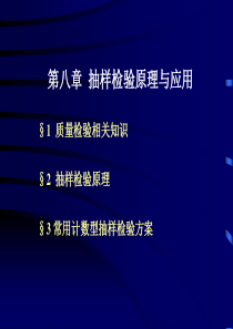 质量管理与认证8抽样检验原理及应用