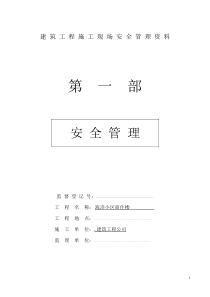 建筑工程施工现场安全管理资料全套样本参考