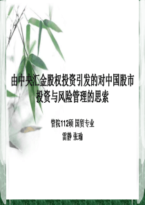 投资与风险管理 雷静 张瑜