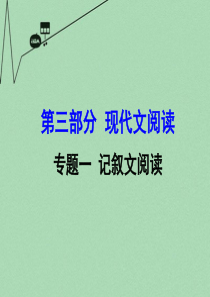 河南省2016中考语文 第三部分 现代文阅读 专题一 记叙文阅读课件.