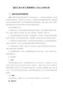 重庆工商大学工的商管理专业硕士学位培养方案