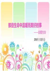 主题班会：珍爱生命