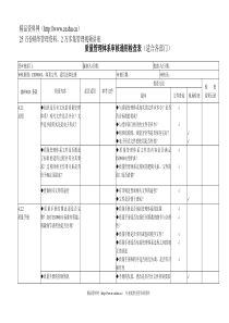 质量管理体系审核通用检查表