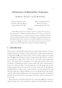 光流的经典文献,运动跟踪专业的同学必读 Performance of optical flow te