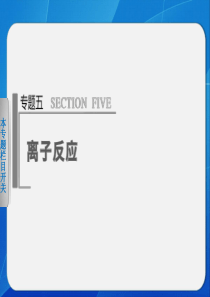 2014版大二轮专题复习与增分策略高考化学(广西专用)专题突破课件：专题五 离子反应