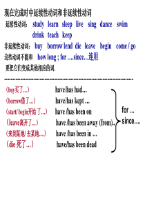 现在完成时中非延续性动词如何变为延续性动词