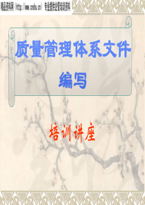 质量管理体系文件编写(ppt)