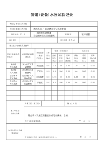 消防隐蔽工程验收记录表