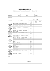 教师授课考核标准