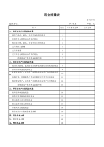 现金流量表(适用小企业会计准则)