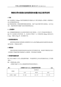 钢熔化焊对接接头射线照相和质量分级