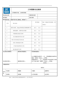 二次结构工作面移交记录表