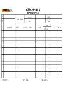 关键特殊工序明细表